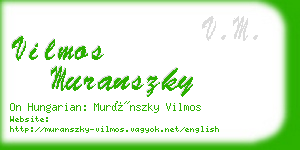 vilmos muranszky business card